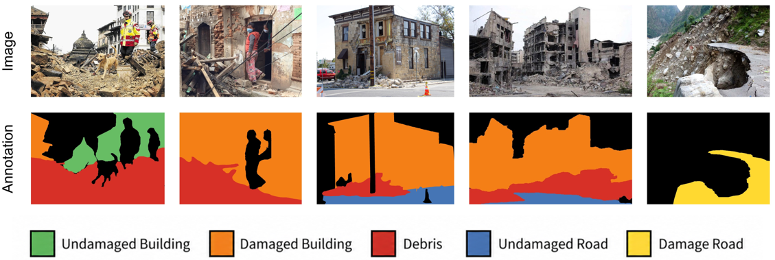 EIDSeg pixel-level segmentation examples